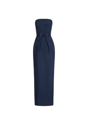 Oscar de la Renta bow-detailed column gown - Blue