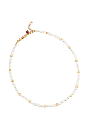 HUGO logo-plaque necklace - Gold