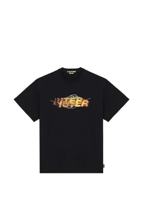 IUTER Swift printed-detail cotton T-shirt - Black