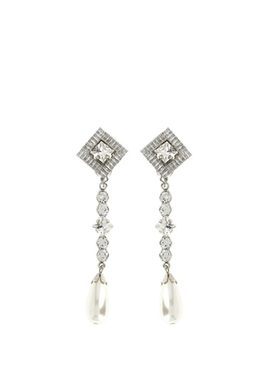 Alessandra Rich crystal-embellished drop earrings - Silver