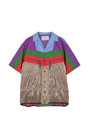 Kolor panelled zip shirt - Gold