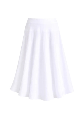 Liviana Conti rear-zip A-line midi skirt - White