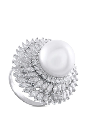 LB Exclusive diamond and pearl ring - Silver