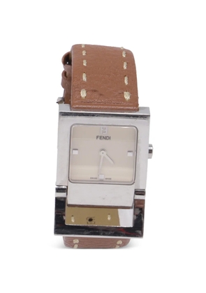 Fendi Pre-Owned Orologi leather-strape 35mm watch - Neutrals
