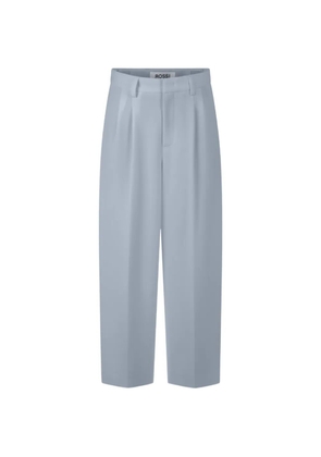 ROSSI Noa pleats cropped trousers - Blue