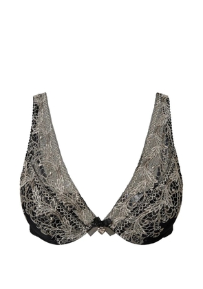 TWINSET embroidered tulle bralette - Black