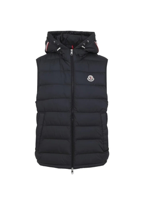 Moncler quilted hooded vest - Blue