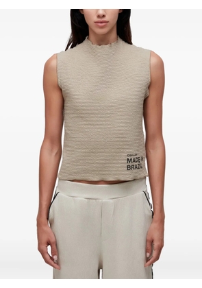 Osklen double-face sleeveless top - Brown