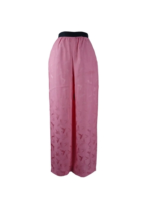 Maje patterned-jacquard palazzo trousers - Pink