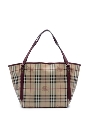 Burberry Pre-Owned 2000-2017 Small Haymarket Check Coated Canvas Canterbury tote bag - Brown