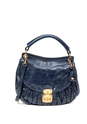 Miu Miu Pre-Owned matelassé leather shoulder bag - Blue