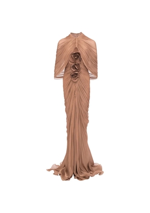 Ana Radu Amber Bloom dress - Brown