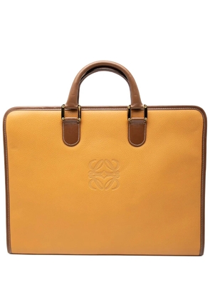 Loewe Pre-Owned 1990-2026 Leather Anagram Briefcase business bag - Brown