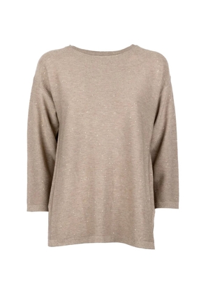 Marella Emme three-quarter-sleeves T-shirt - Neutrals