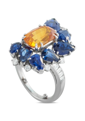 LB Exclusive diamond sapphire ring - Silver