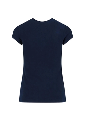Courrèges logo-embroidered T-shirt - Blue