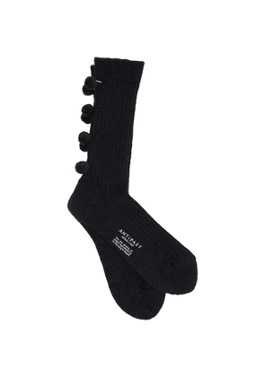 Antipast pompom-detail knitted socks - Black