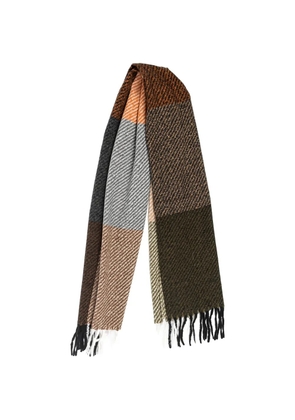 GOIA printed fringed scarf - Brown