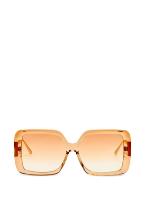 Linda Farrow Macy square-frame sunglasses - Orange