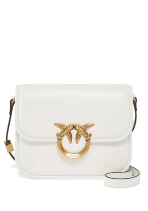 PINKO medium Love Box logo-detail shoulder bag - White