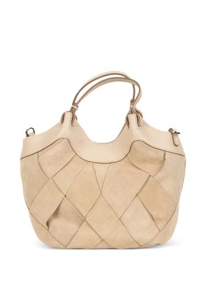 GIANNI CHIARINI woven top-handle clutch bag - Neutrals