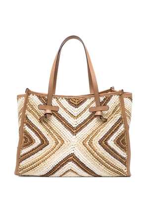 GIANNI CHIARINI Marcella patterned tote bag - Neutrals