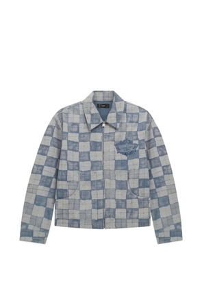 AMIRI check-pattern denim jacket - Blue