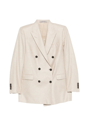 Tagliatore double-breasted flap-pocket blazer - Neutrals