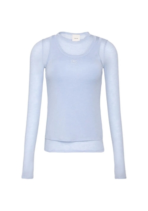Calvin Klein long-sleeve double-layer T-shirt - Blue