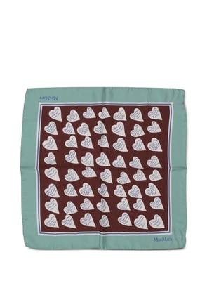 Max Mara heart-print scarf - Brown