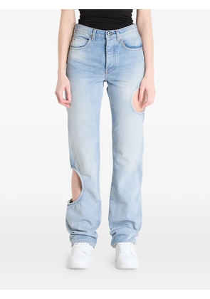 Off-White cut-out straight-leg jeans - Blue