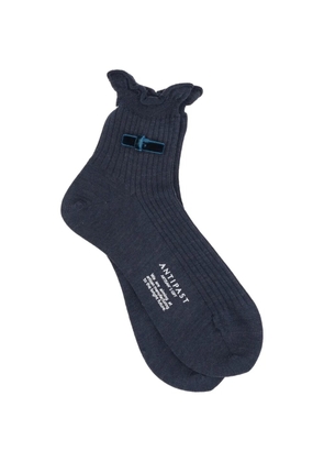 Antipast ruffled ribbed socks - Blue
