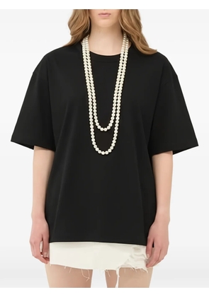 Eleh open back T-shirt - Black