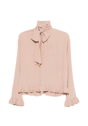 Nº21 bow ruffled shirt - Pink