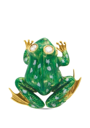 LB Exclusive diamond frog brooch - Green