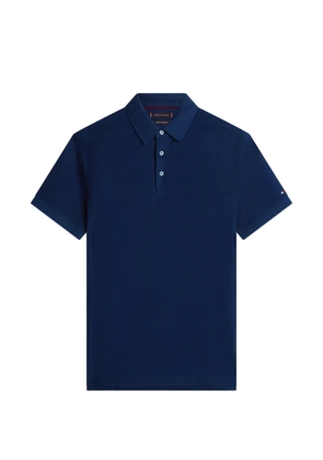 Tommy Hilfiger buttoned textured polo shirt - Blue