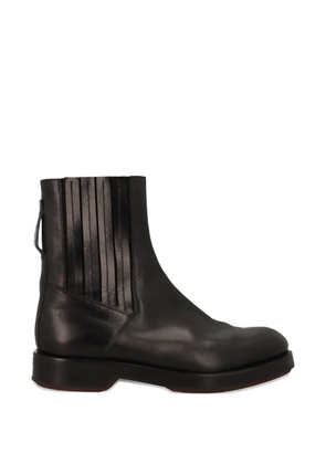 Zegna ankle leather Chelsea boots - Black