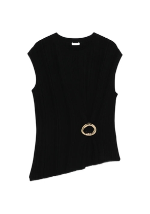 JOSEPH Kenit asymmetric-hem top - Black