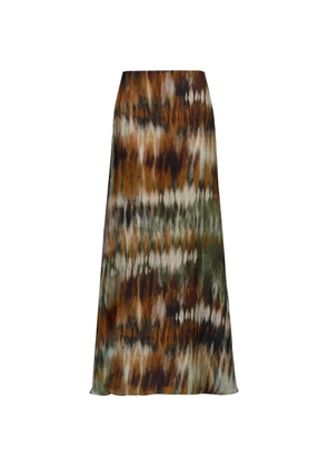 Johanna Ortiz New Intermingled Ideas printed midi skirt - Brown