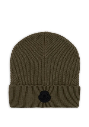 Moncler ribbed-knit beanie hat - Green