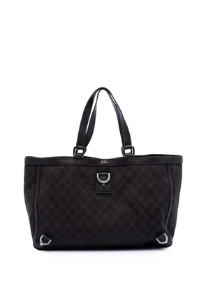 Gucci Pre-Owned 2016-2025 GG Denim Abbey D Ring tote bag - Brown