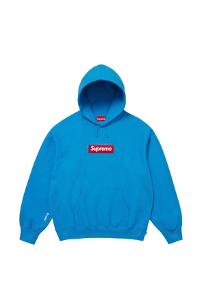 Supreme logo-patch hoodie - Blue