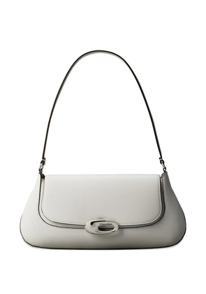 Calvin Klein engraved-logo shoulder bag - White