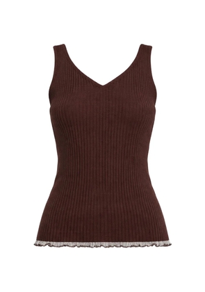 TWINSET V-neck knitted vest - Brown