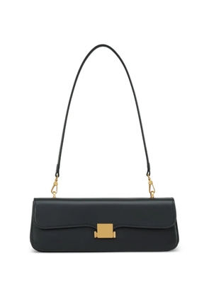 POTAMY flap top leather shoulder bag - Black