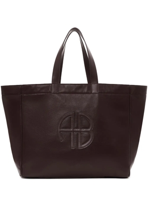 ANINE BING large Rio logo-plaque leather tote bag - Red