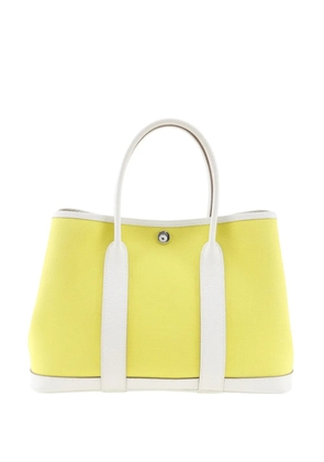 Hermès Pre-Owned 2020 Toile Officier and Vache Country Garden Party 30 tote bag - White