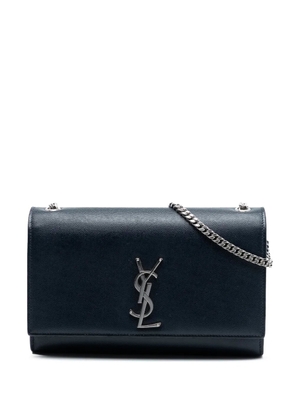 Saint Laurent Pre-Owned 2017 Medium Grain De Poudre Monogram Kate crossbody bag - Blue