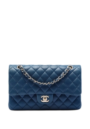 CHANEL Pre-Owned 2018 Medium Classic Lambskin Double Flap shoulder bag - Blue