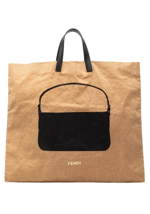 Fendi Pre-Owned 2010-2026 Hemp Silhouette Baguette tote bag - Brown